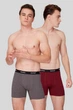 Трусы боксеры, 2 штуки Naviale 46(S) Бордо-Меланж (90731) - изображение 1