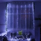 Світлодіодна гірлянда штора 3м×3м з гачками 300 LED мідна з пультом "Водоспад" 3м×3м біла - зображення 5