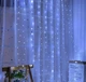 Світлодіодна гірлянда штора 3м×3м з гачками 300 LED мідна з пультом "Водоспад" 3м×3м біла - зображення 7