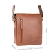 Чоловічі шкіряні штани Visconti S7 Messenger Bag A5 Lee Tan (S7 TAN) - зображення 5