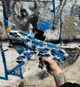 Автомат на орбизах Орбиган АК-47 SBG на аккумуляторе с нионовыми пулями , светятся в темноте - изображение 1