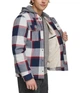 Спортивная куртка Levi's Washed Cotton Shirt Jacket with A Jersey Hood and Sherpa Lining Navy/Red Skater Plaid (NRE), L (48) (11845351) - изображение 2