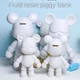 Флюидный медвежонок Punk fluid bear bearbrick, 22 см, с красками - изображение 3