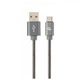 Кабель Cablexpert (CC-USB2S-AMCM-2M-BG) USB 2.0 A - USB Type-C, преміум, 2м, сірий - зображення 1