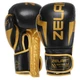 Перчатки боксерские кожаные на липучке Zelart ELITE 12 oz черно-золотые VL-8291 - изображение 1