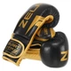 Перчатки боксерские кожаные на липучке Zelart ELITE 12 oz черно-золотые VL-8291 - изображение 5