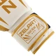 Перчатки боксерские кожаные на липучке Zelart ELITE 12 oz бело-золотые VL-8291 - изображение 3