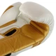 Перчатки боксерские кожаные на липучке Zelart ELITE 12 oz бело-золотые VL-8291 - изображение 4