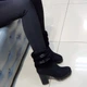 Ботинки женские зимние черные на каблуке 39 Fashion, J86-F476-1ч - изображение 7