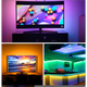 Светодиодная самоклеющаясяLED лента RGB 3528 с пультом и блоком питания 5 м для подсветки на потолок, кухню - изображение 3