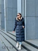 Женское зимнее длинное пальто Fodarlloy 2XL темно-синее 70672 - изображение 1