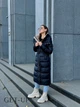 Женское зимнее длинное пальто Fodarlloy 2XL темно-синее 70672 - изображение 10