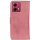 Чохол-книжка із застібкою KHAZNEH Wallet Cover для Motorola Moto G84 - Pink - зображення 6