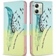 Чохол з малюнком Deexe Color Wallet для Motorola Moto G54 / G54 Power - Feather and Birds - зображення 1