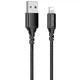 Кабель Borofone Lightning BX54 Ultra bright charging 2.4A 1m Black - изображение 1