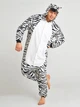 Мужские кигуруми взрослая пижама Kigurumi Зебра Черно-белый XL 175-185 см. (1043/1) - изображение 1