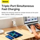 Адаптер сетевой Baseus Type-C to Type-C cable Gan5 Pro Fast Charger |1USB/2Type-C, PD/QC, 140W/5A| (CCGP100202) white - изображение 9