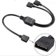 Кабель Спліттер 5V 3PIN ARGB LED Strip Connector 1 -> 2 подовжувач 30см (788225944-1) Чорний - зображення 1