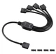 Кабель Сплиттер 5V 3PIN ARGB LED Strip Connector 1 -> 4 удлинитель 30см (788225944-1) Черный - изображение 6