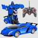 Машинка на радіокеруванні трансформер Lamborghini Robot Car Size 18 BLUE - зображення 1