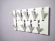 Вешалка настенная натуральное дерево ручная работа 40×70 Белая - изображение 5
