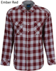 Тактическая клетчатая рубашка LA Police Gear Atlas Heavy Weight Flannel Medium, Ember Red - изображение 11