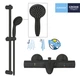 Термостат для ванны Grohe QuickFix Start Black + Душевой гарнитур Vitalio Start 100 UA303907T1 - изображение 8