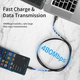Зарядний кабель ESSAGER Sunset чорний USB Type-C 7A 1метр - зображення 5