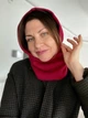 Капор капюшон на голову теплый One Size бордовый - изображение 5