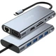 11в1 Type-C хаб для ноутбука Addap MH-13, многофункциональный разветвитель: 4 x USB 3.0 + Type-C + HDMI + VGA + Ethernet + SD + MicroSD + 3.5mm - изображение 2