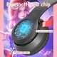 Навушники дитячі Bluetooth накладні Cat Ear P47M Гарнітура MP3 з котячими вушками RGB підсвічуванням Фіолетові - зображення 3