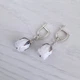 Сережки Hand Made с белыми&nbsp;розами из муранского стекла - изображение 1