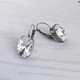 Сережки Hand Made с чернением с прозрачными прямоугольными кристаллами Swarovski - изображение 1