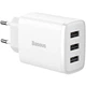 Зарядне мережне Baseus Compact Charger 3U 17W EU CCXJ020102 Білий - изображение 1