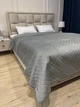 Велюровое стеганое двустороннее покрывало Декор Grey 200х220 Двуспальный Серый - изображение 3