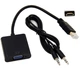 Кабель-переходник HDMI -> VGA эмулятор монитора конвертер адаптер с аудио 3.5 мм со звуком HDMI2VGA (519336542) Черный - изображение 2