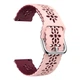 Ремешок для Zepp E - розово-темно-красный / ширина крепления 20мм / силикон / Watchbands Flower (W38-5WB84119054) - изображение 1