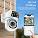 Миникамера IP OMG Q0520S 8Мп WiFi 2 объектива датчик движения ночная запись вращение звук - изображение 2
