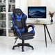 Кресло игровое GAMING CHAIR OC-810 с подставкой для ног, цвет черный/синий - изображение 1