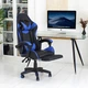 Кресло игровое GAMING CHAIR OC-810 с подставкой для ног, цвет черный/синий - изображение 8
