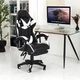 Кресло игровое GAMING CHAIR OC-810 с подставкой для ног, цвет черный/белый - изображение 8