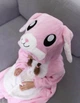 Піжама кігурумі Kigurumi Заєць Кролик для дівчаток Рожевий на зріст 100-110 см (204741) - зображення 3