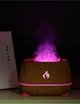 Ультразвуковий зволожувач повітря - нічник Air Purifier 6W з ефектом полум'я на 7 кольорів, USB Коричневий - зображення 2