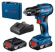 Аккумуляторная дрель-шуруповерт Bosch Professional GSR 185-LI с 2 акб GBA 18V 2.0Ah и з/у GAL 18V-20 в кейсе (06019K3000) - изображение 1