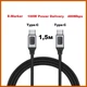 Кабель USB Type-c Type-c 100W 1.5 метра (E-Marker, Power Delivery 20V/5A), чорний (0357) - зображення 1