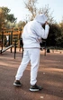 Мужские спортивные штаны теплые на флисе oversize Intruder 0103 2XL-3XL Белый ( IN - 0103/2 C ) - изображение 7
