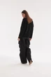 Джемпер oversize MEREZHKA Етно чорний з жовтим + помаранчевим, One Size - изображение 3