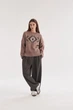 Джемпер oversize MEREZHKA Етно капучіно з чорним + білим, One Size - изображение 3