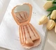 Набор кистей для макияжа Seashell персик 5шт в дорогу с зеркалом - изображение 2