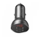 Автомобільний зарядний пристрій BASEUS TZCCBX-0G 2USB, кабель Lightning/Micro/Type-C 24W, 4.8A + вольтметр - зображення 4